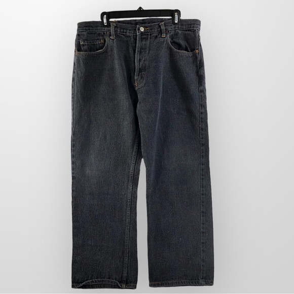 Levi's 501 Men's 38 x 30 Jeans Button Fly Straight Leg Classic Black 5-Pocket - Picture 1 of 9